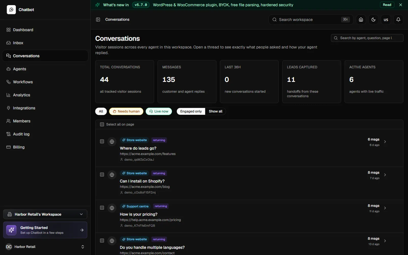AI Chatbot and Lead Qualifier: Conversations with lead capture