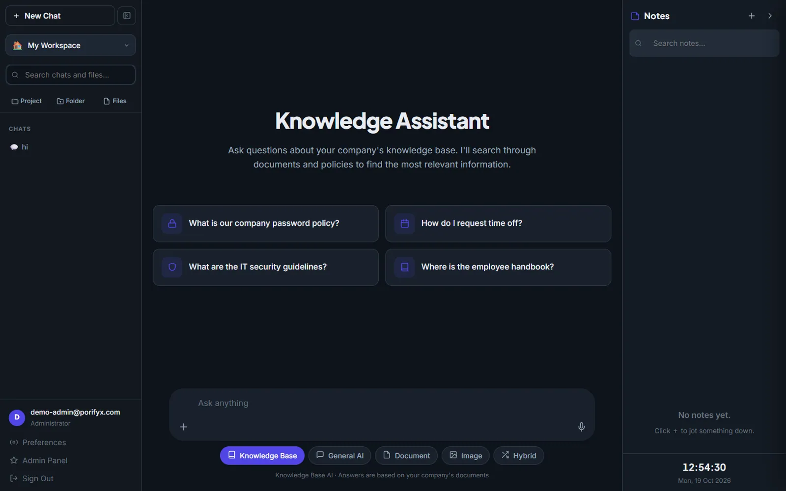 AI Knowledge Base and Appointments Platform: Knowledge assistant